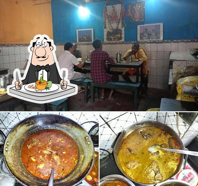 The image of food and interior at Baleshwar Hindu Hotel