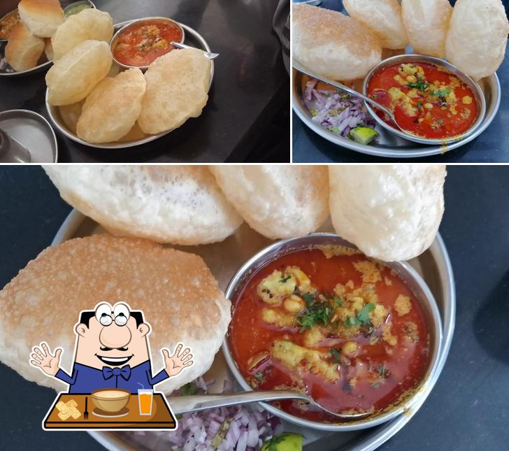 Food at Hotel Prakash Bhuvan Best PuriBhaji in Satara