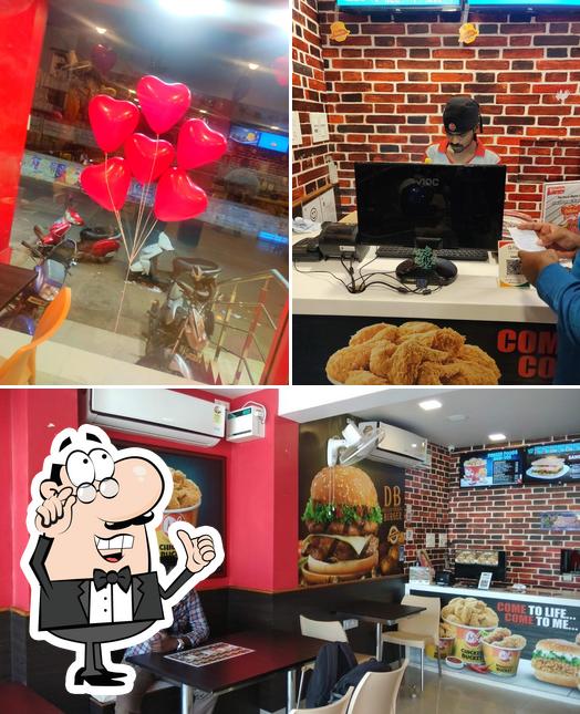The interior of meat and eat