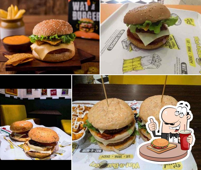 Hamburger at Wat-a-Burger