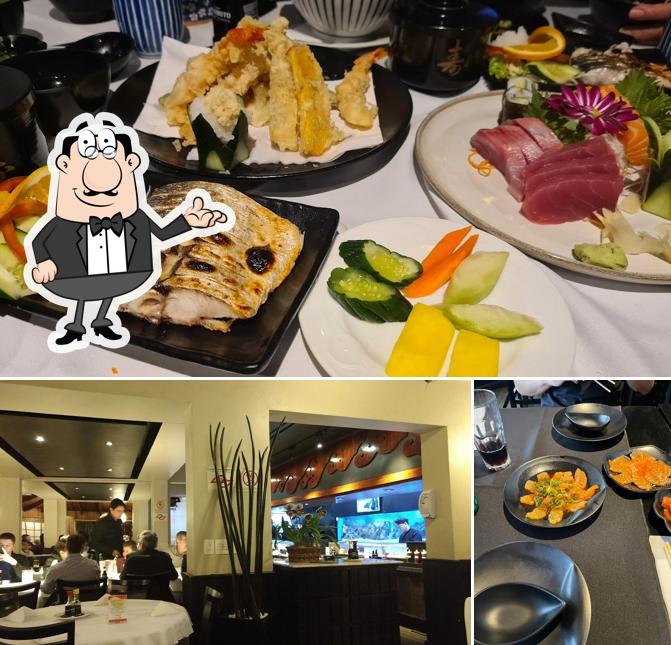 A ilustração do Restaurante Sapporo’s interior e bebida