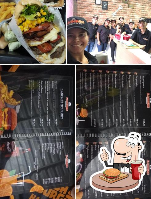 Delicie-se com um hambúrguer no Flash Burg