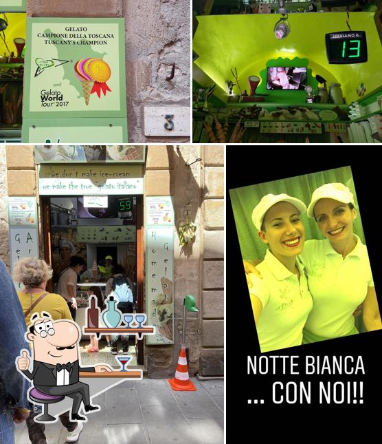 Gli interni di Gelateria L'isola del Gusto
