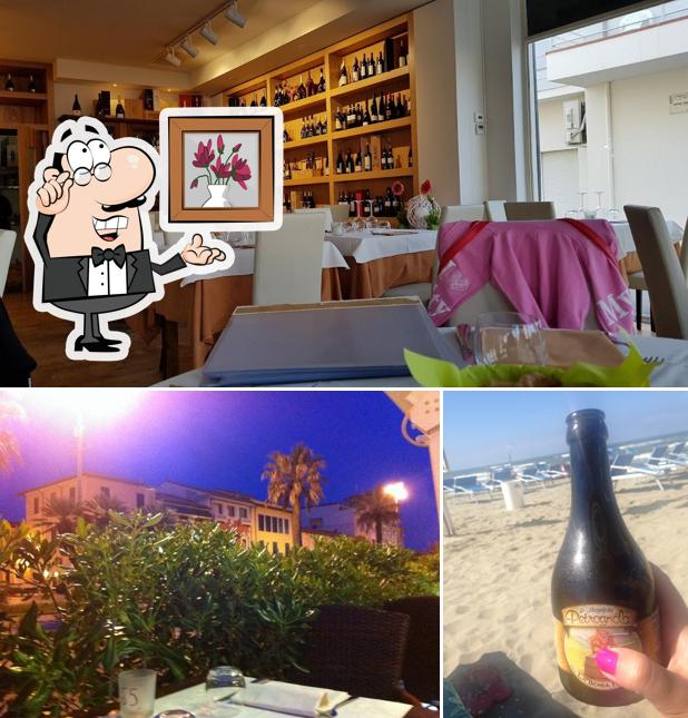 Questa è la foto che mostra la interni e birra di Ristorante Casablanca