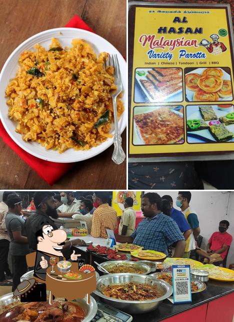 Food at Malaysian Parotta