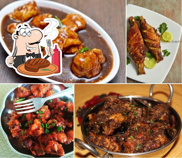 Get meat dishes at Sindhu Mess Mangadu