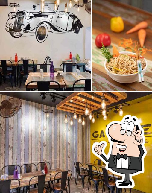 The interior of Burger Mill / Garage Food Company