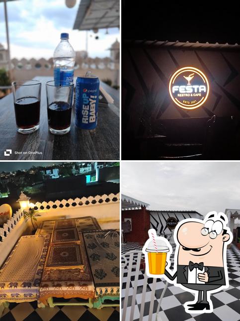 Enjoy a drink at Festa Restro & Cafe