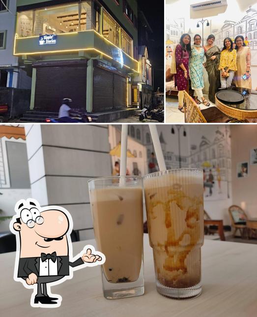 This is the photo showing interior and exterior at Sippin' Stories