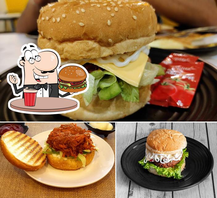 Try out a burger at TUCKSHOP CAFE