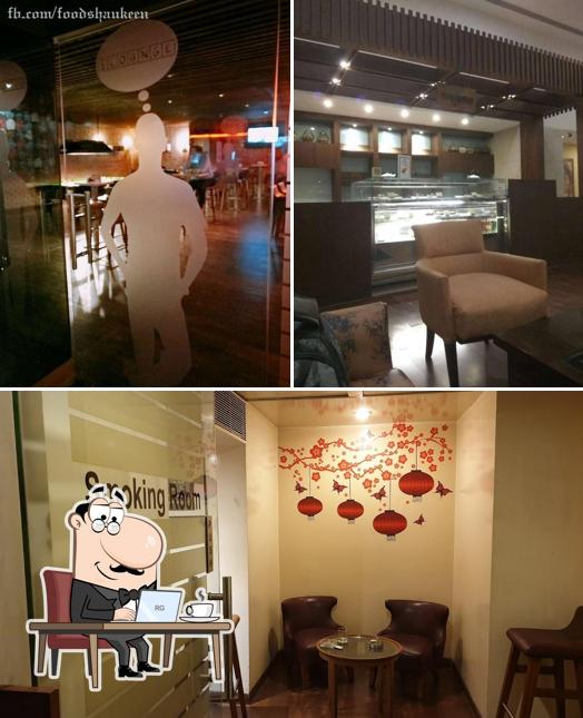 Take a seat at one of the tables at Slounge by Lemon Tree