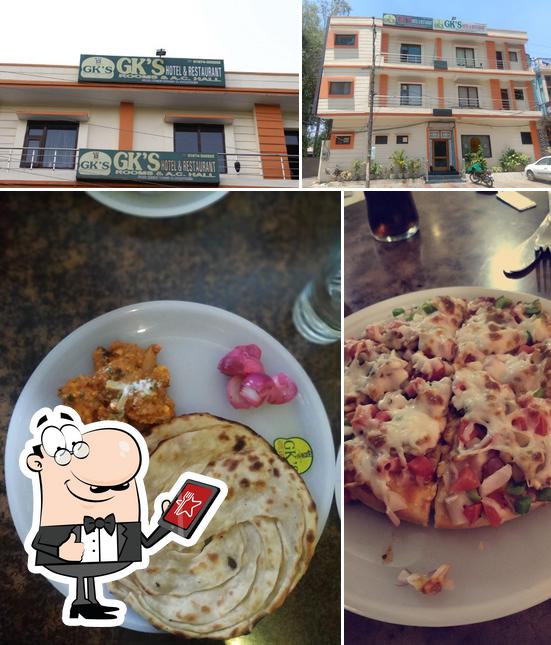 The restaurant's exterior and food