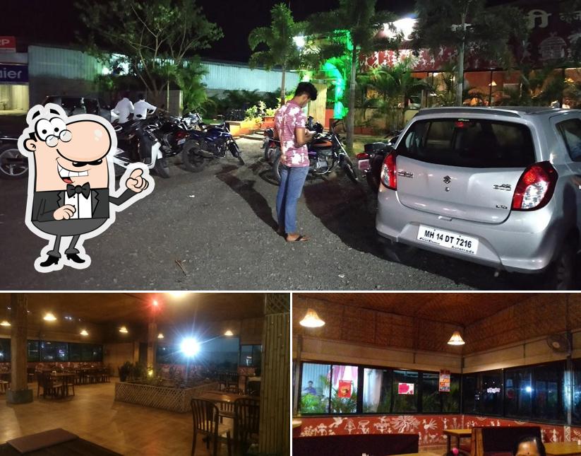 The restaurant's interior and exterior
