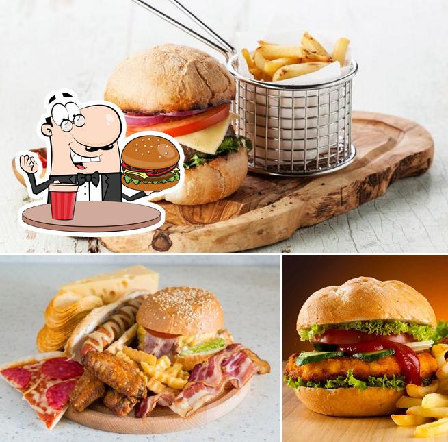 Get a burger at Apna restaurant