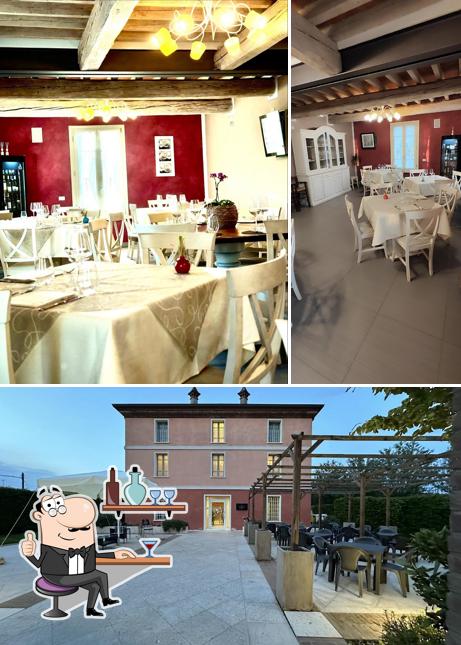 Gli interni di Osteria da Nadia