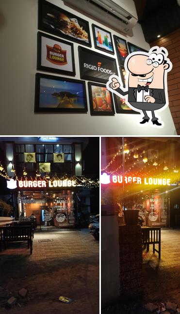 Among various things one can find exterior and interior at BURGER LOUNGE