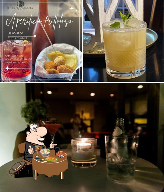 Tra le varie cose da Liberty after dinner si possono trovare la cibo e alcol