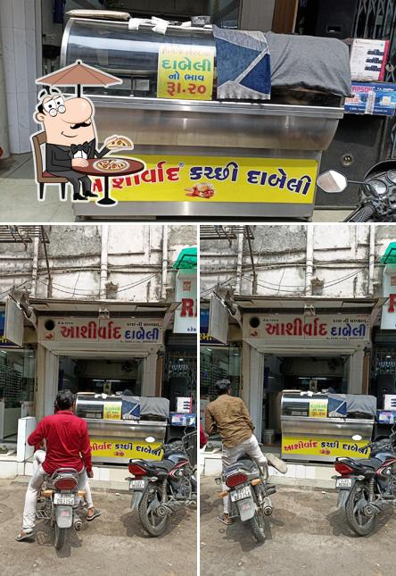 The restaurant's exterior and food