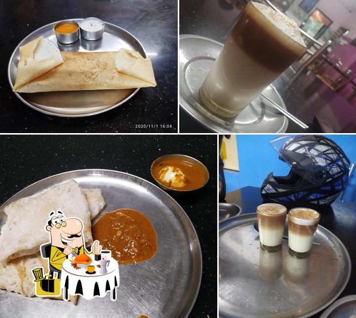 This is the image showing food and drink at Sree Shanmukha Hotel