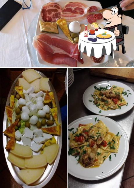 Piatto di formaggi al Trattoria Il cinghiale