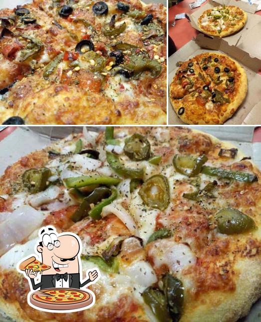 Pick pizza at Domino's Pizza