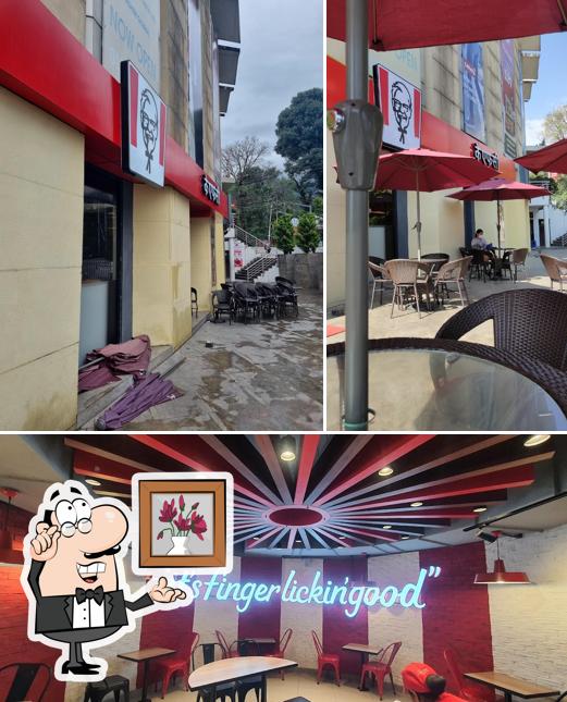 The interior of KFC