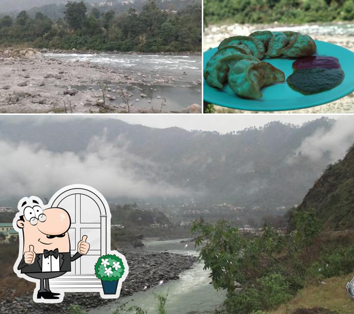Among different things one can find exterior and food at Momos point