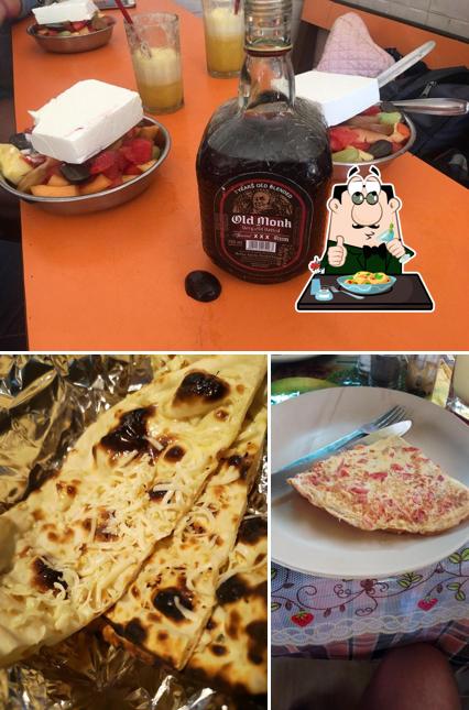 The image of food and beer at Prem's Juice Bar