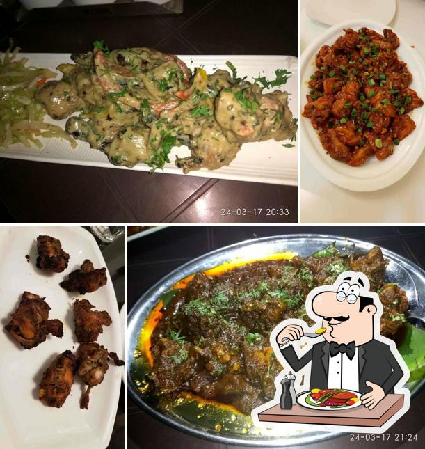 Meals at Hotel Aangan Family Garden Restaurant & Bar