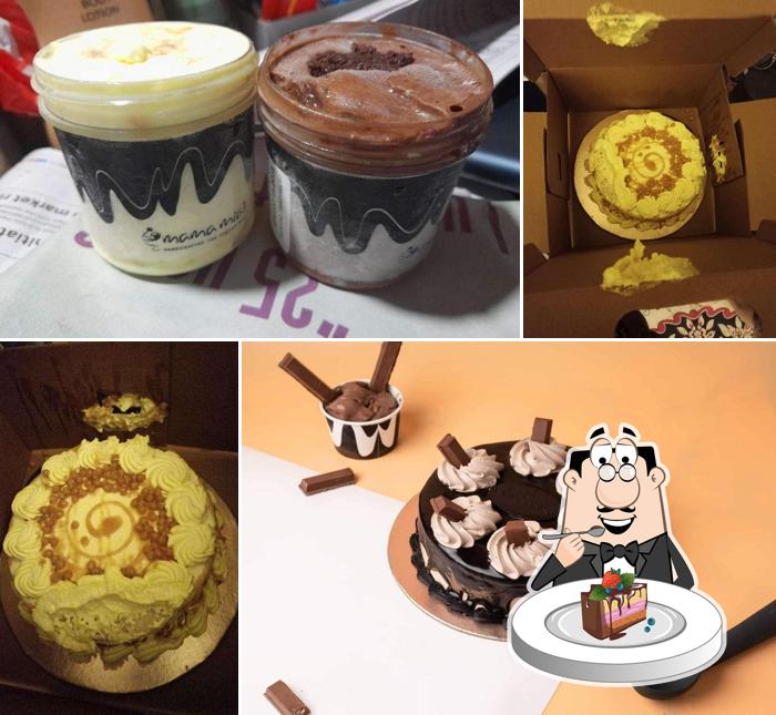 Chocolate cake at Mama Mia!