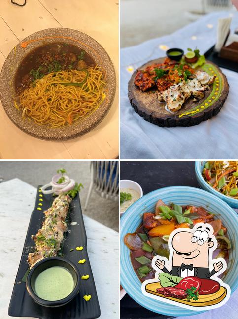 Order meat meals at MoonDust Cafe