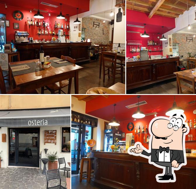 Gli interni di Osteria Il Bigio