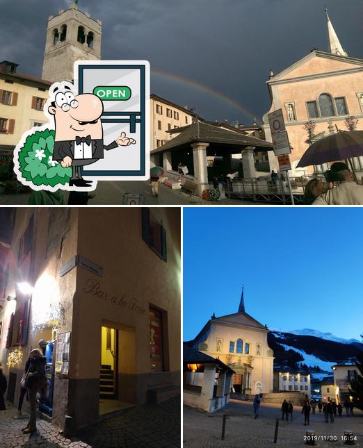 Goditi la vista dagli esterni di Bar a la Torre Paninoteca