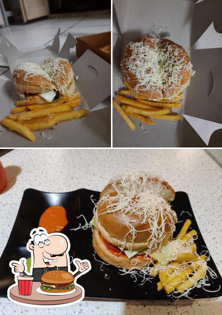 Order a burger at Spice & Flavors