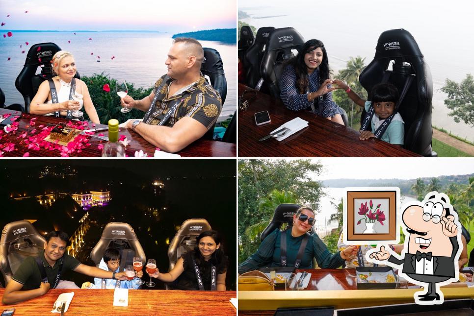 Take a seat at one of the tables at Horisen High-Dining Goa
