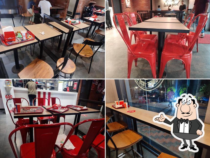 The interior of KFC