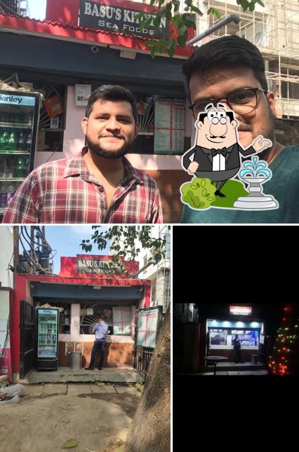 The picture of exterior and interior at Basu's Kitchen