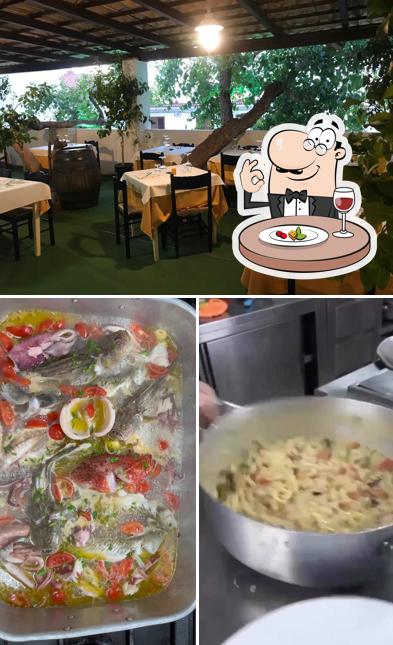 Questa è la immagine che presenta la cibo e interni di Ristorante Cinquestelle Palinuro
