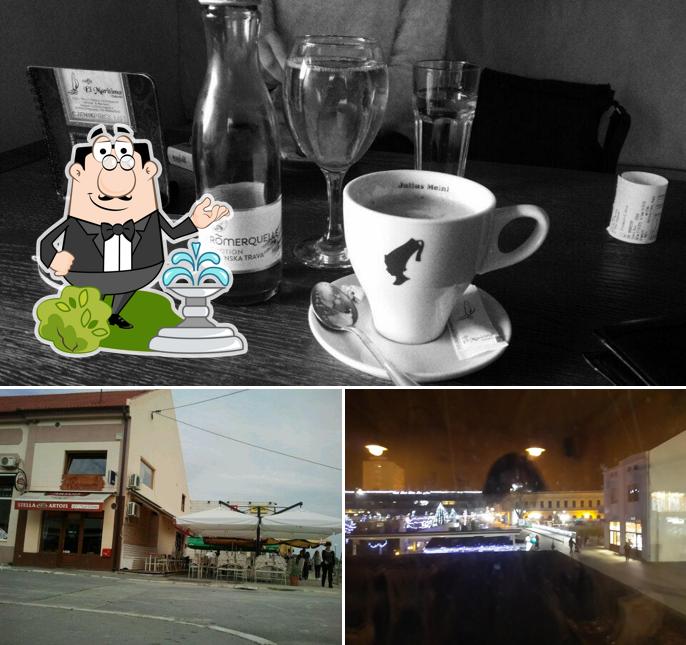 La esterno e bevanda del ristorante