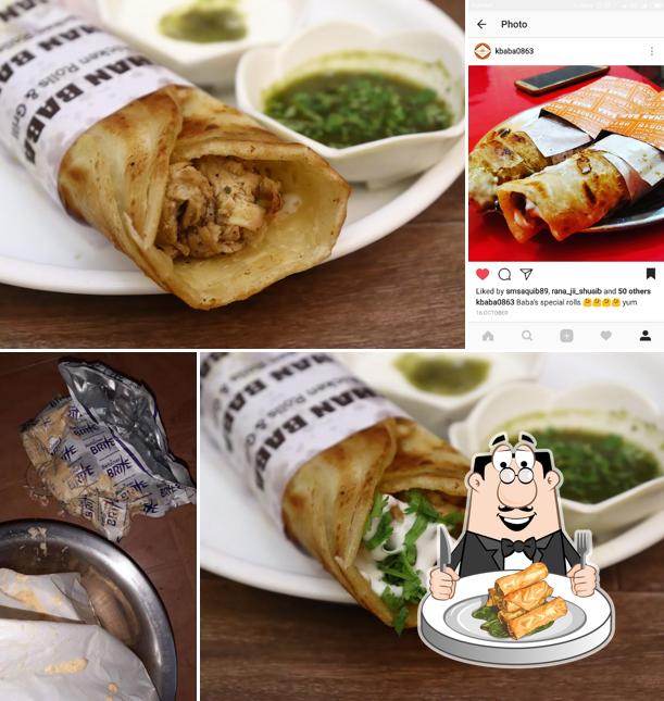 Spring rolls at KHAN BABA Restaurant (chicken kathi roll &special fish roll first tym in okhla)