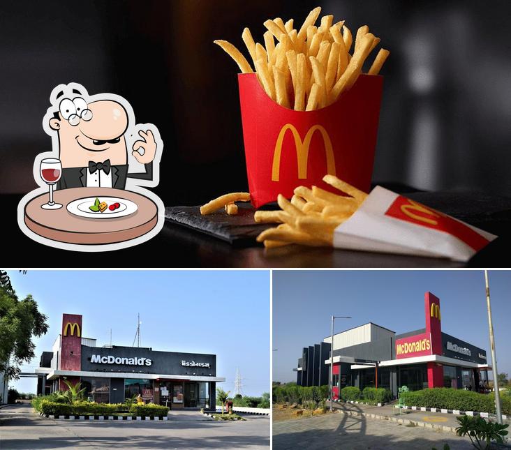 This is the photo displaying food and exterior at McDonald's