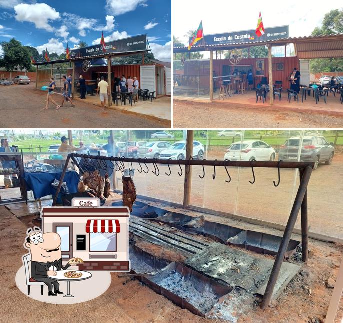 O exterior do Escola da costela