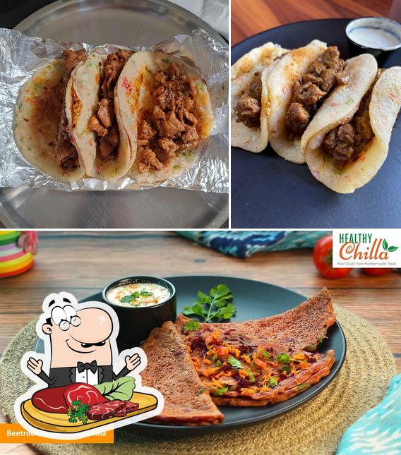 Try out meat dishes at Healthy Chilla - Health Food, Smoothies, Paratha in Kharadi Pune