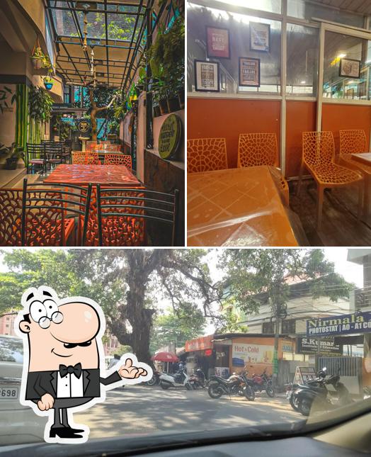 The restaurant's interior and exterior