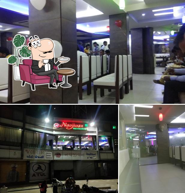 The interior of Navjivan Resturant