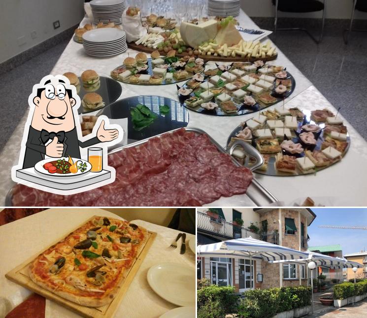 La cibo e esterno del ristorante
