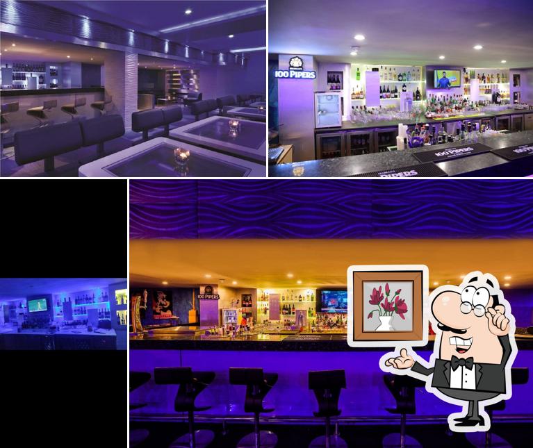 The interior of Waves Bar & Lounge