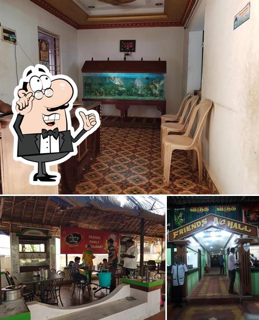 The interior of Friends Restaurant