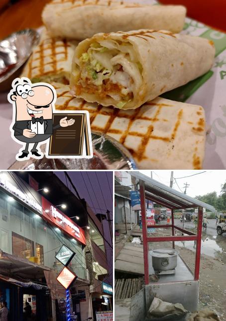 Al-Baik Chicken Roll Shawarma is distinguished by exterior and burger
