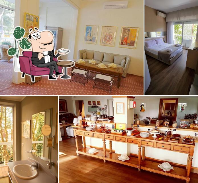 Gli interni di Hotel 4 stelle all inclusive Milano Marittima Saraceno con spiaggia privata, parcheggio interno e piscina riscaldata